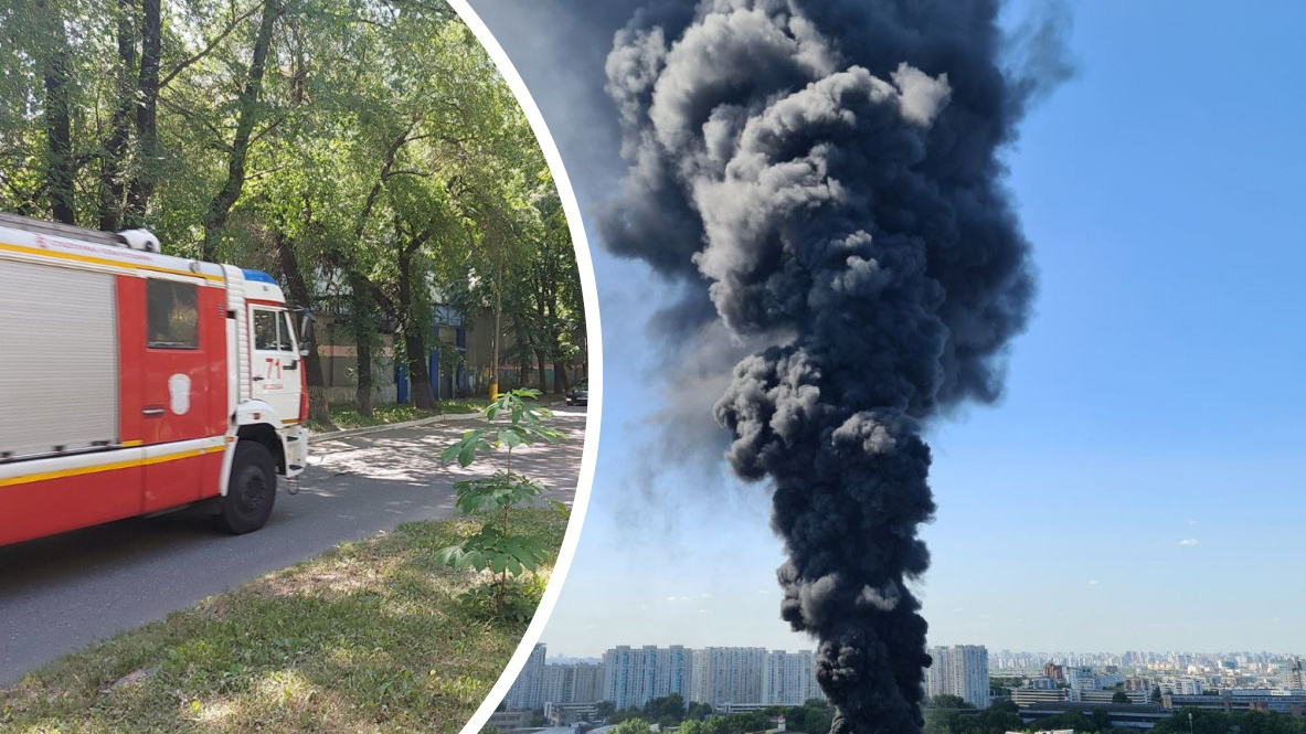 «Пламя было шикарное». Репортаж с пожара на ремонтно-механическом заводе в Москве