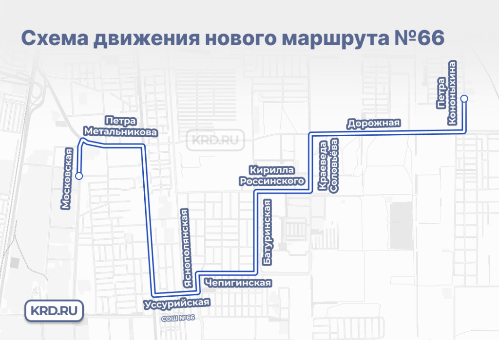 На маршруте школьники смогут добираться в школу №66 и филиал 102-й школы в микрорайоне Любимово