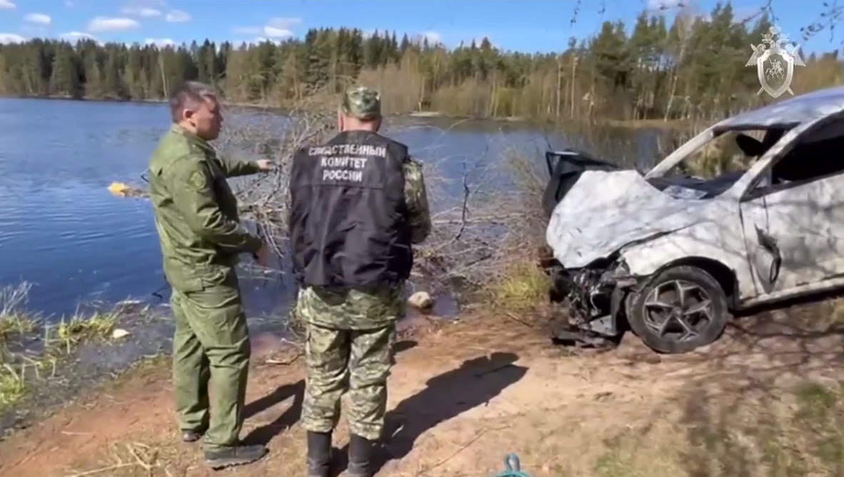 Шкода» с подростками упала в реку Рощинка в Рощино в Ленобласти, видео с  места ДТП, уголовное дело - 12 мая 2024 - ФОНТАНКА.ру