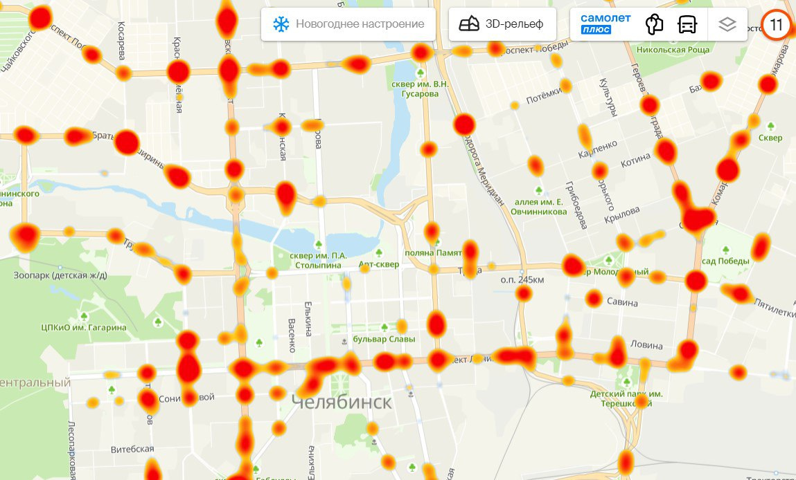 Челябинск второй раз за день встал в десятибалльные пробки - 10 января 2024  - 74.ru