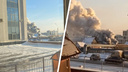 Пожарные спасли ребенка с крыши горящего частного дома в Новосибирске