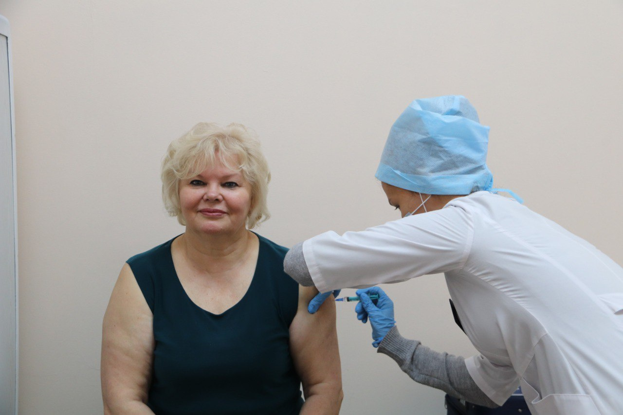 Ольга Благо сделала прививку
