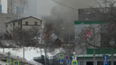 Напротив «Локомотив-Арены» сгорел частный дом — видео, как в небо поднялся густой дым