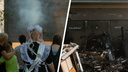 Белые бантики, черный дым: смотрите, как в день последних звонков тушили пожар в центре Архангельска