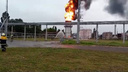 Нефтезавод загорелся на окраине Краснодара
