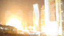 Взрыв беспилотника в Москве попал на видео — обломки разлетелись во все стороны