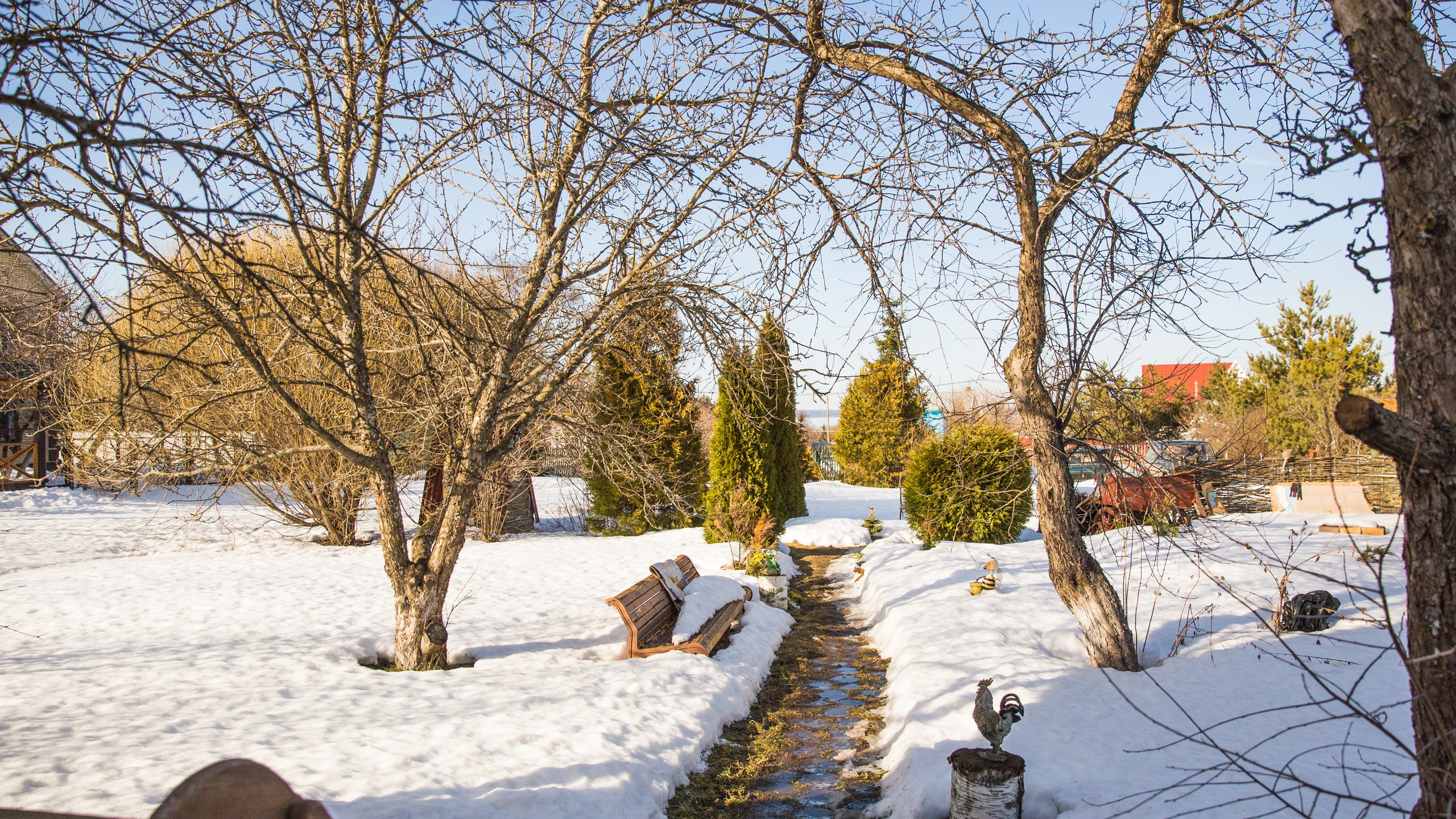 Ярославский садовод рассказала, нужно ли убирать остатки снега на даче