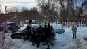 В Челябинске трое неизвестных затолкали силой мужчину в машину и увезли. Видео