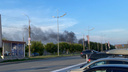 В Кургане пожар на территории предприятия по улице Мяготина