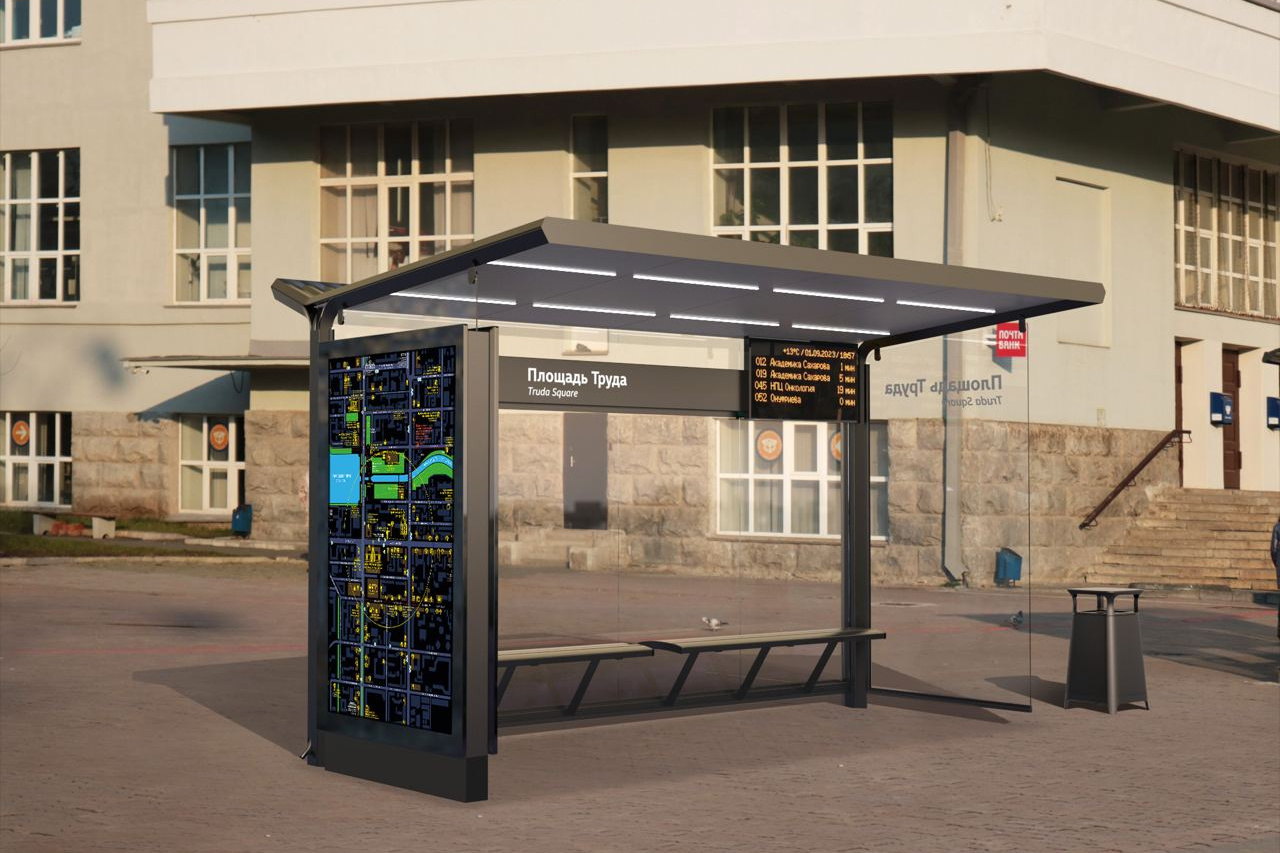 Проект автобусной остановки для ТЦ 