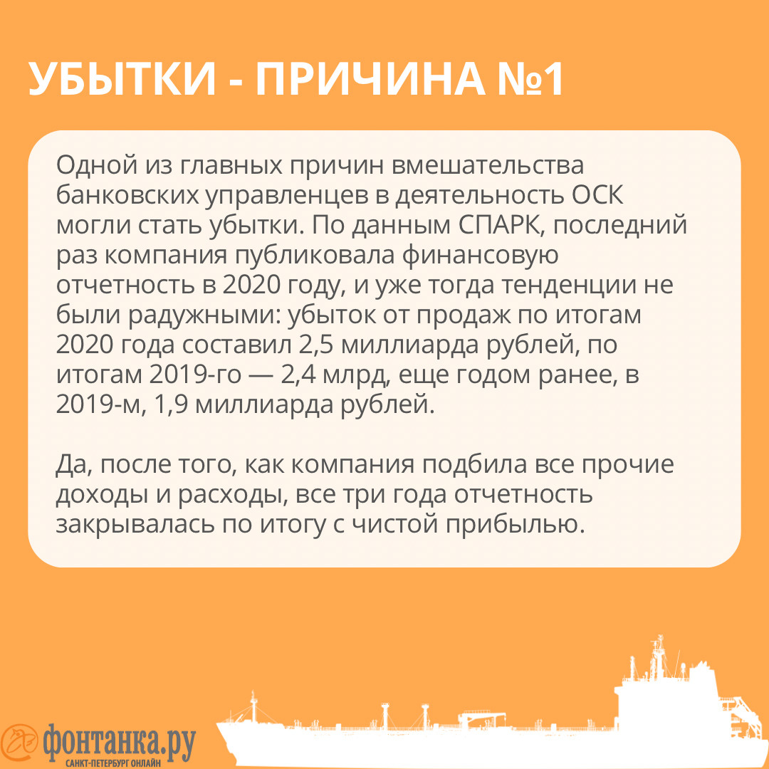 Рокировки в ОСК: убыток в 20 миллиардов и доверительное управление как  последствие - 15 августа 2023 - ФОНТАНКА.ру