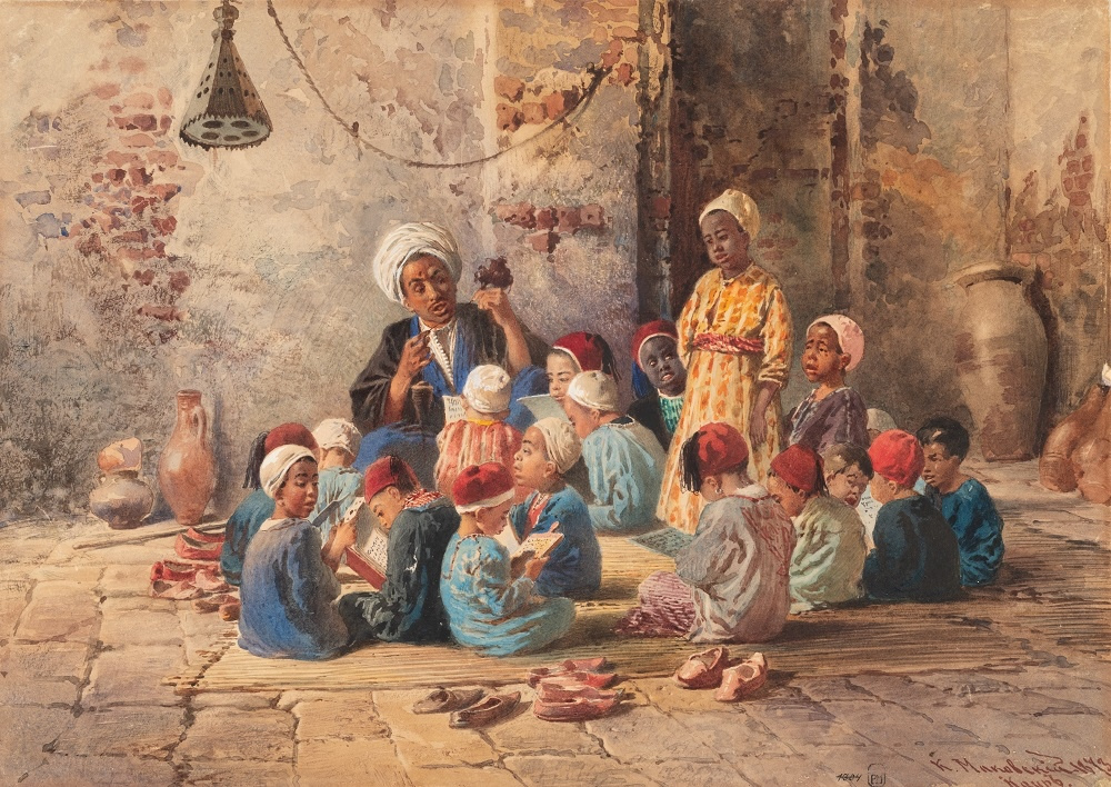 К. Е.Маковский. Детская школа в Каире. 1873