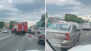 Массовое ДТП произошло на улице Большевистской в Новосибирске — видео последствия аварии