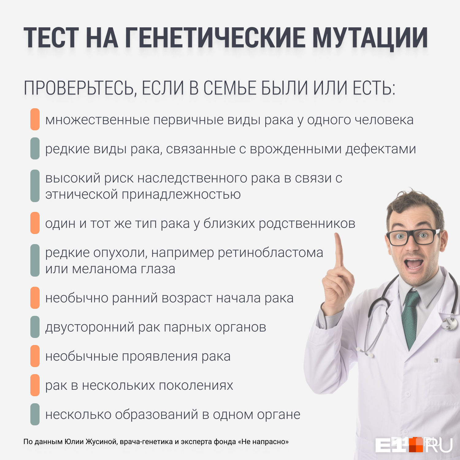 Бывают случаи, когда лучше сделать тест на генетические мутации