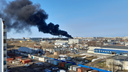 Густой черный дым над городом: смотрите, как сильно горел бизнес-центр на Московском