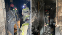 На Зорге полностью выгорела квартира в девятиэтажке — фото с места пожара