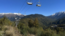 В горах Сочи из-за грозы закрыли туристические объекты и остановили канатные дороги