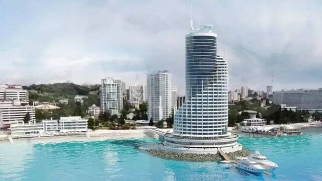 В Сочи начали продавать апартаменты в пятизвездочном отеле на насыпном острове