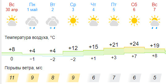 Погода в новосибирске на 10 2024 апрель