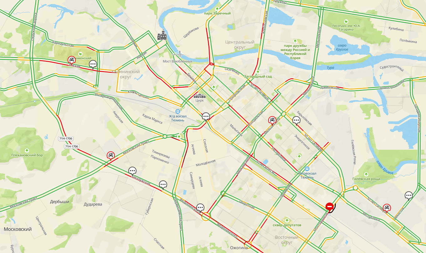 Ремонт дорог в тюмени сегодня карта