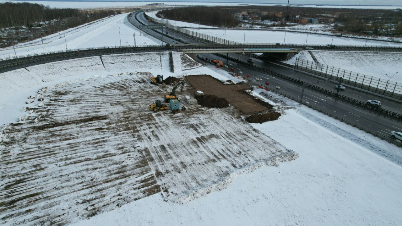 На въезде в Кронштадт стартовала реконструкция развязки КАД и Кронштадтского шоссе