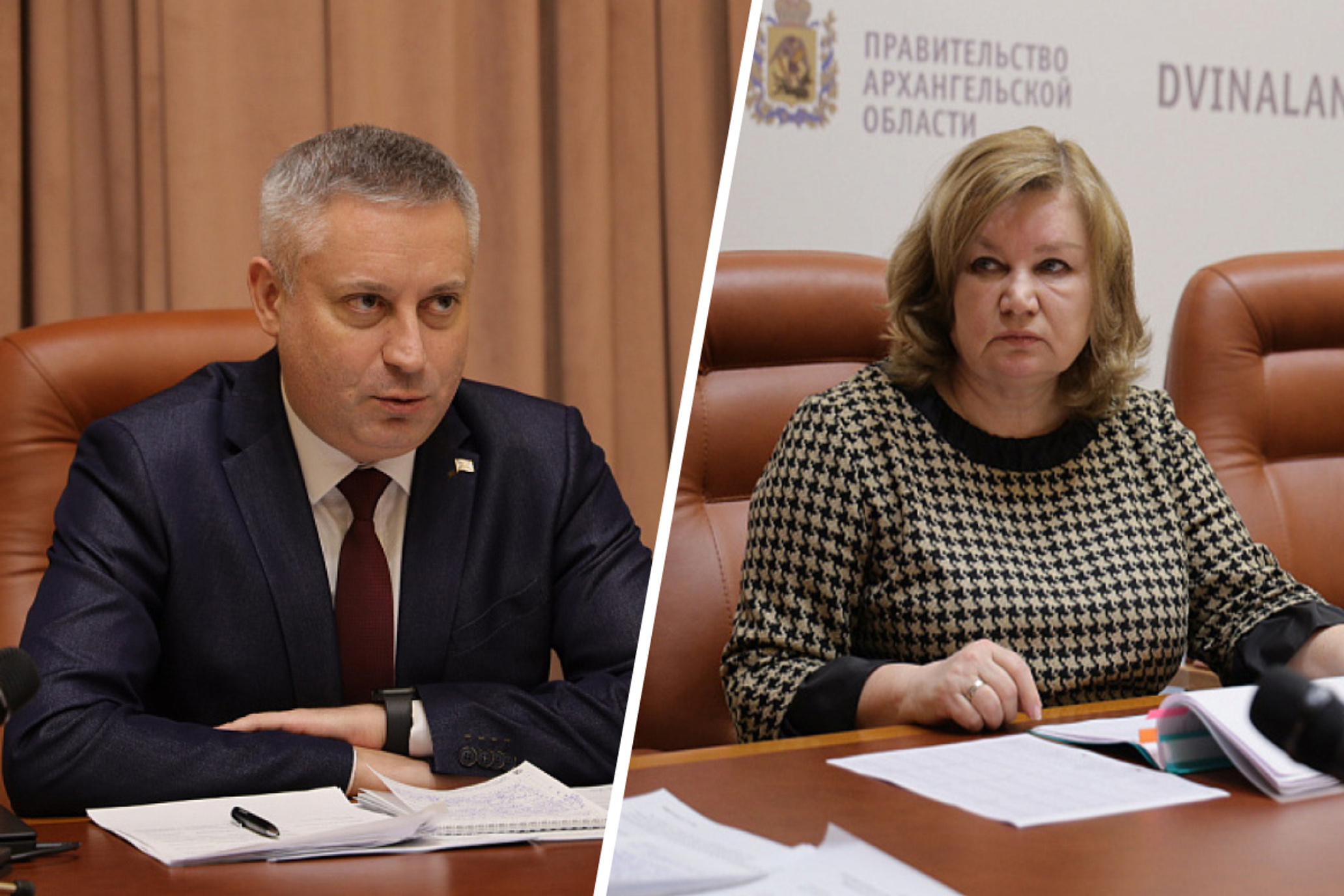 Игорь Скубенко и Валентина Низовцева на совещании по поводу жалоб на зарплаты от сотрудников скорой помощи