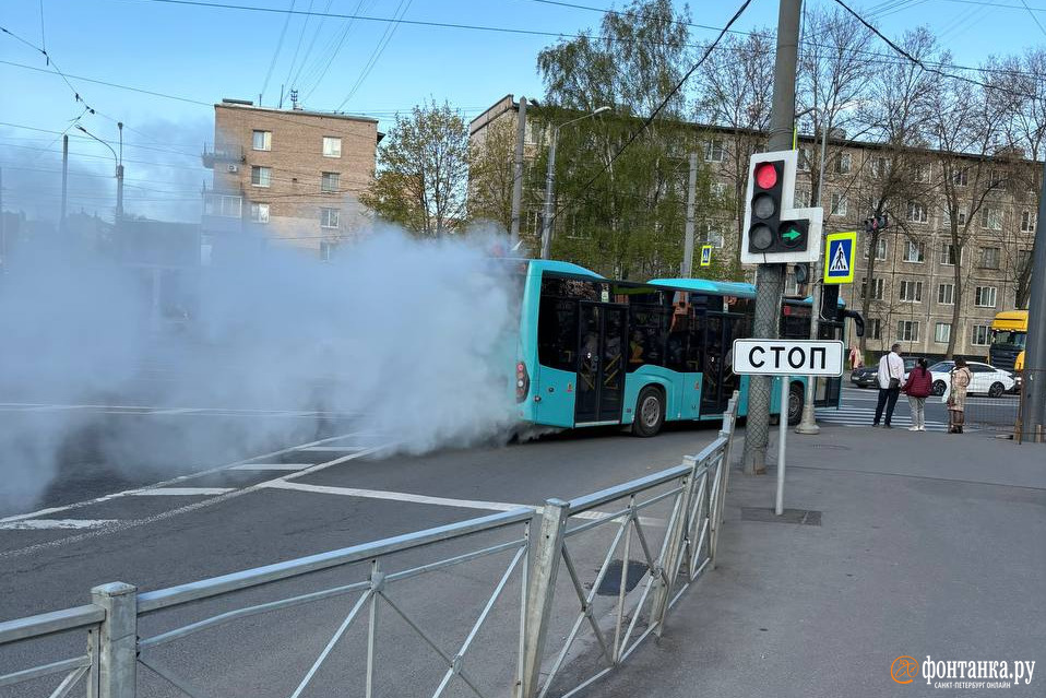 В Петербурге парили лазурные автобусы. Обошлось без возгорания