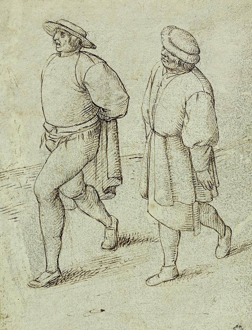 «Два идущих крестьянина». Круг Питера Брейгеля Старшего. Около 1565 года. Государственный Эрмитаж