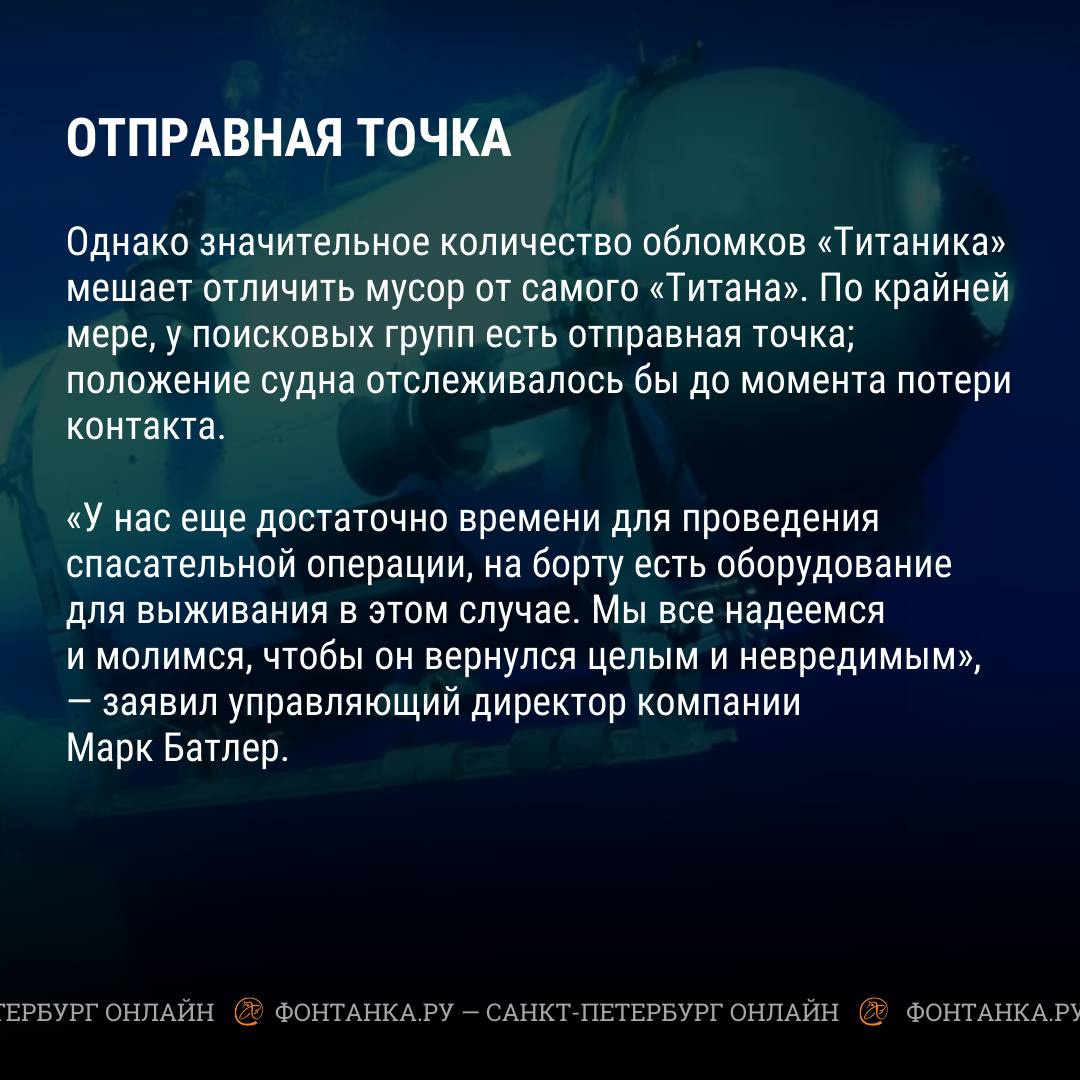 Где же ты, батискаф? Рассказываем о спасательной операции в Атлантике и  шансах «Титана» | 20.06.2023 | Санкт-Петербург - БезФормата