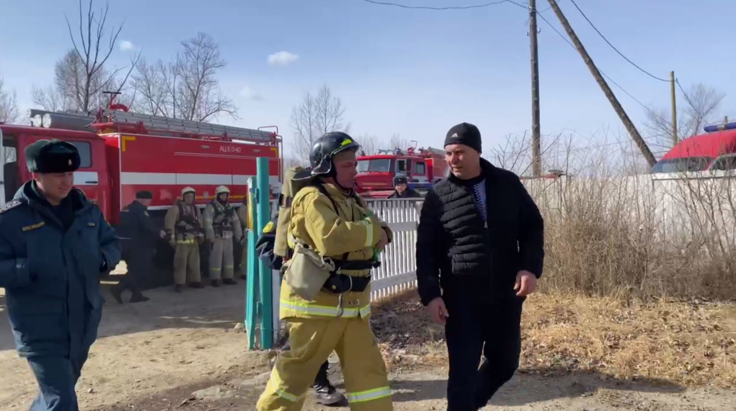 Пожарные тушили «Амодово» под Читой сразу после учений по ликвидации огня в школе