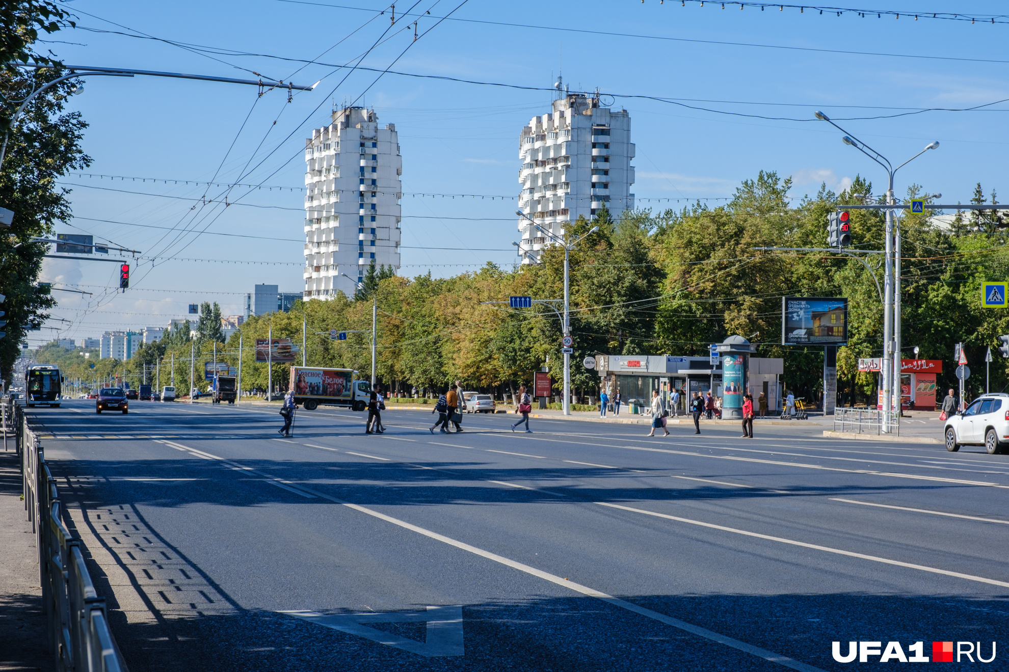 Проспект Октября — самая протяженная улица города