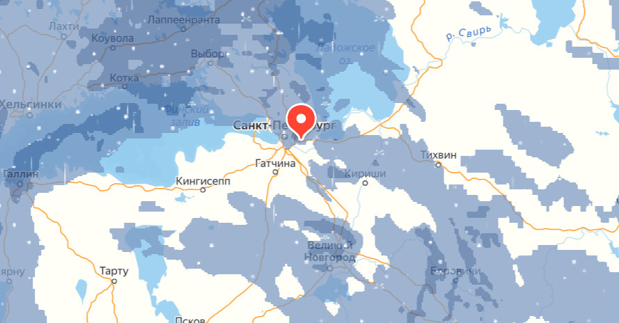 Карта осадков боровичи сегодня