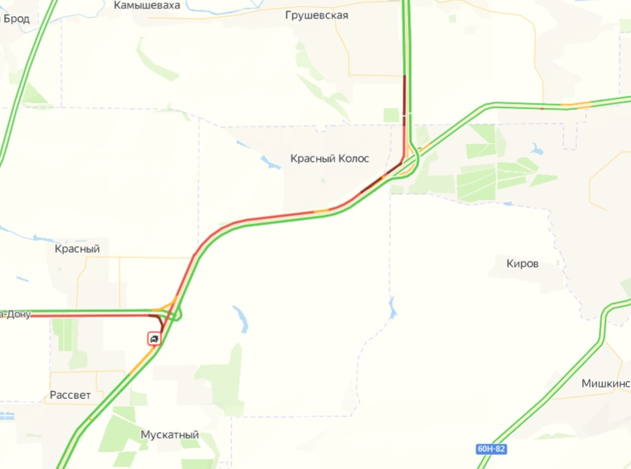 Карта пробок м4 дон