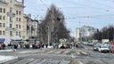 В Ярославле из-за пожара в «сталинке» на проспекте Ленина встали трамваи