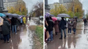 Толпа новосибирцев собралась в воскресенье на Красном проспекте — что ждали люди в огромной очереди