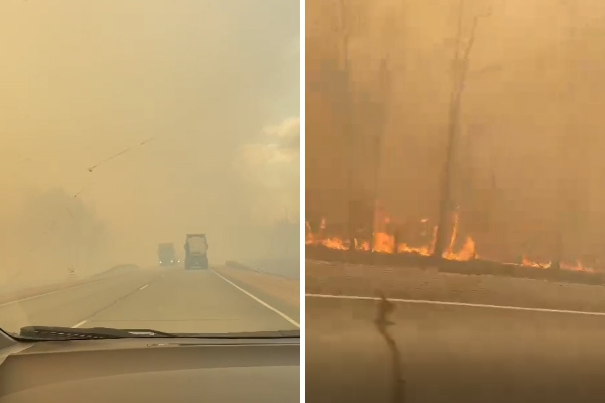 Крупный пожар вспыхнул в Новосибирской области
