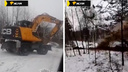 «Экскаватор что-то рыл»: в Новосибирске пробило трубу недалеко от Стрижей — видео со столбом воды