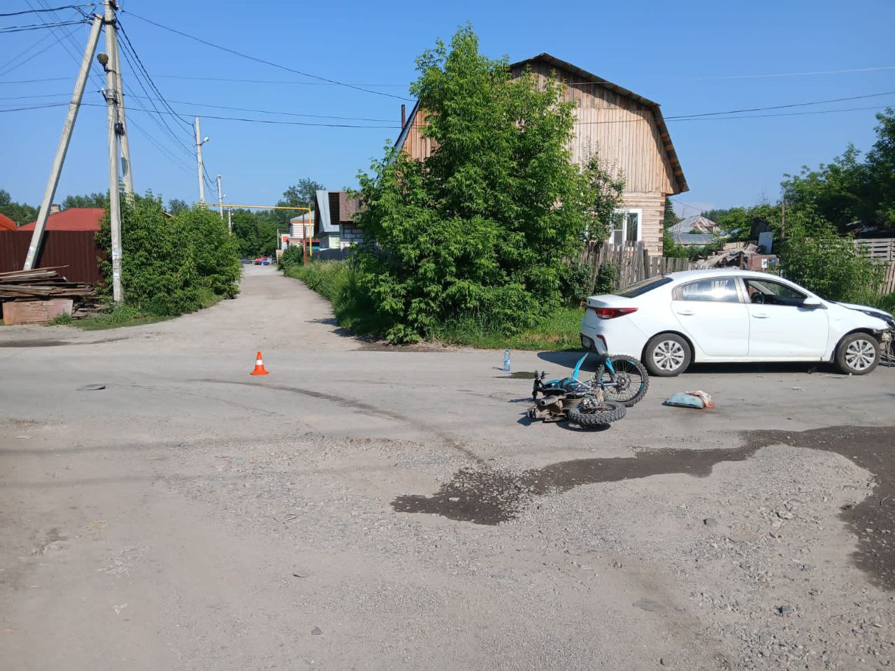 Не уступил дорогу: 14-летний мальчик на питбайке пострадал в ДТП с Kia в Новосибирске