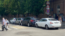 В Воронеже четыре машины столкнулись на улице, по которой объезжают перекрытый проспект Революции