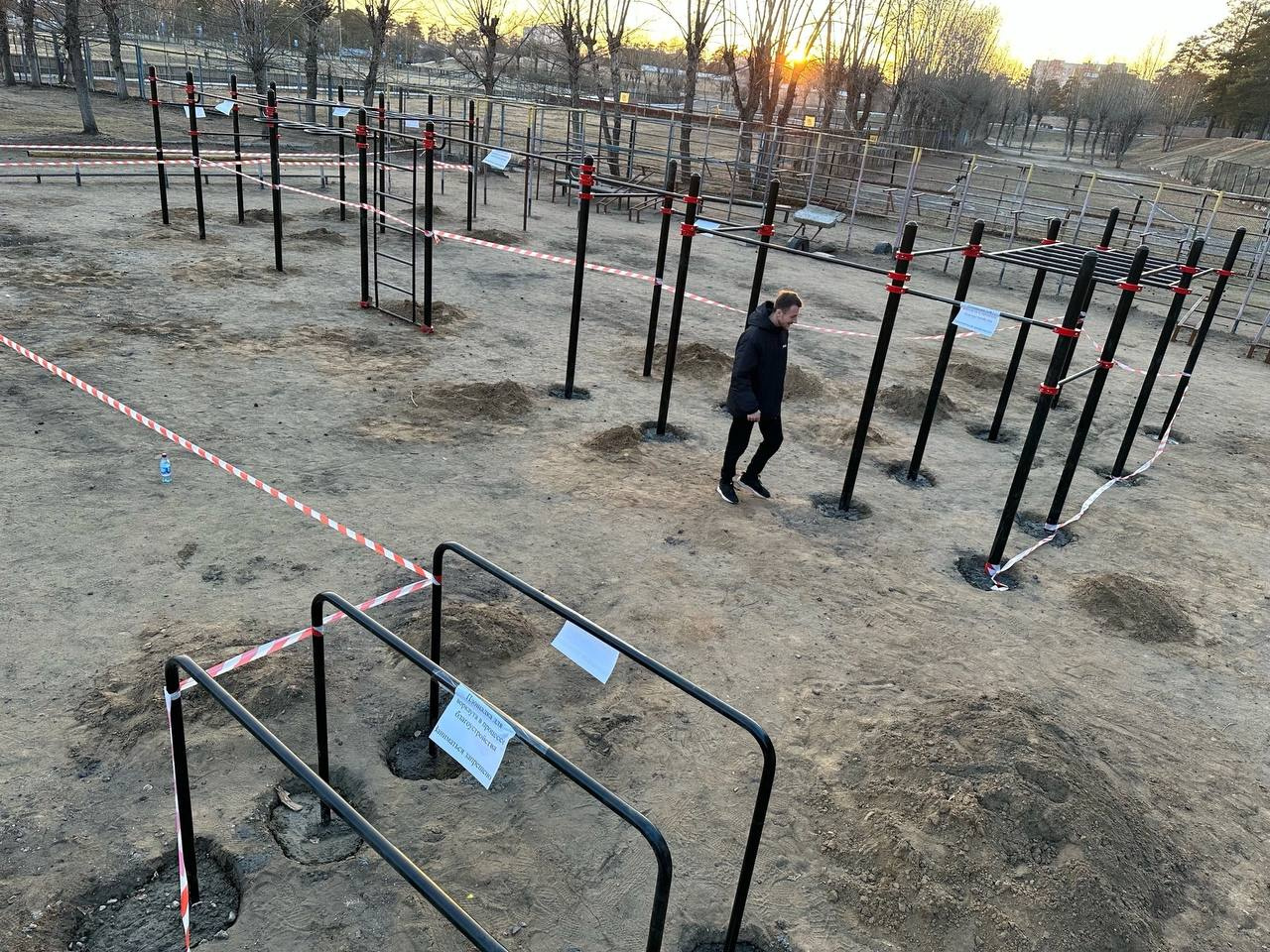Новая большая площадка для воркаута появилась на СибВО в Чите