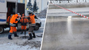 В центре Архангельска залило водой дорогу: как выглядит место аварии, где теперь не проехать