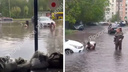 «Весь город плывет!»: в Ярославле ливень затопил торговые центры и дороги. Видео
