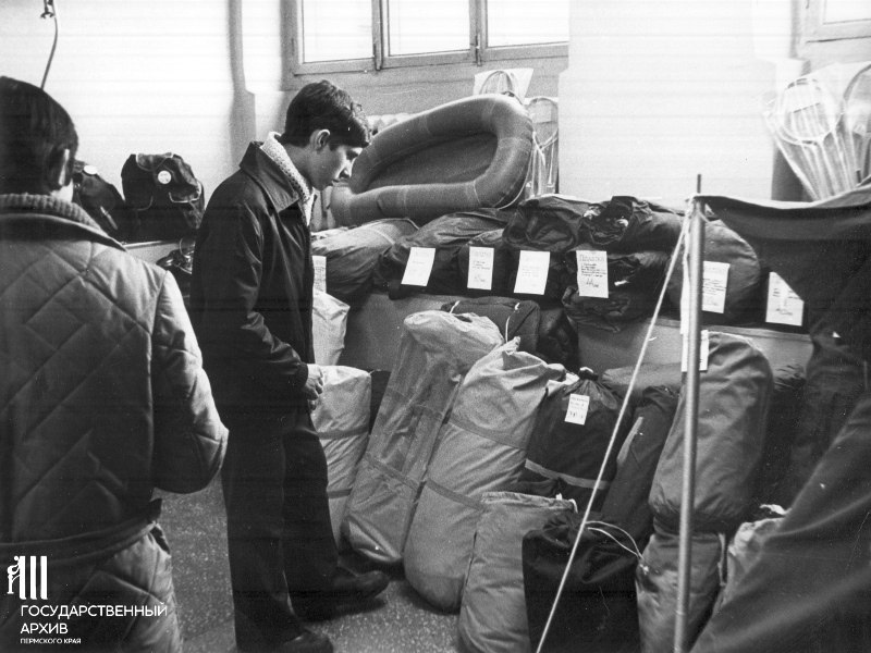 Выставка-продажа палаток и рюкзаков в «Спорткульттоварах», 1972 год