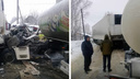 «Кабину… оторвало»: молоковоз и рефрижератор столкнулись в Нижегородской области