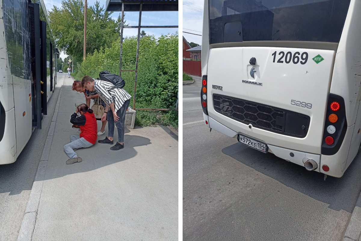 «Водитель даже не вышел»: Пассажирка рассекла себе лицо при выходе из новосибирского автобуса