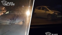 Три автомобиля столкнулись на Хилокской — видео с места