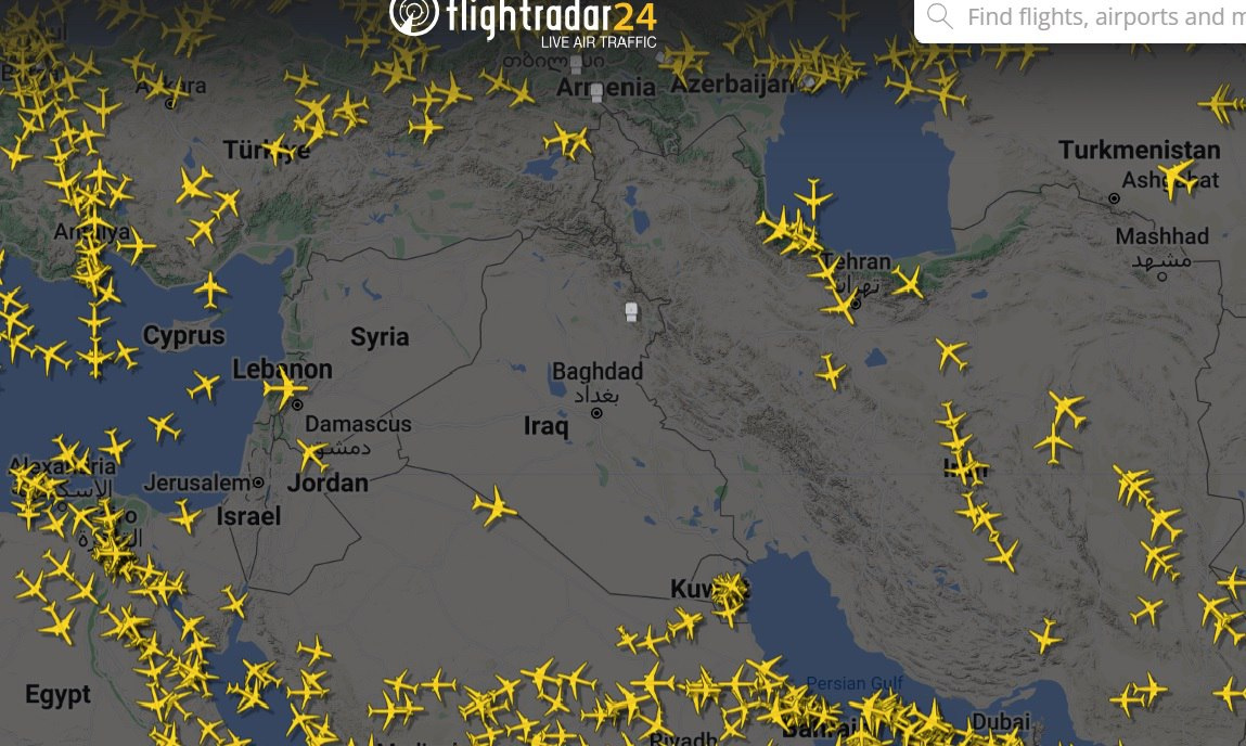 Самолет Базель — Доха развернули на территории Сирии, он теперь летит в Бейрут