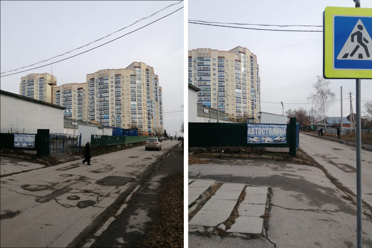 Отсутствие тротуара по одной стороне — стоянка для авто, отсутствие физически тротуара по другой стороне, нет освещения Отсутствие тротуара по одной стороне — стоянка для авто, отсутствие физически тротуара по другой стороне, нет освещения