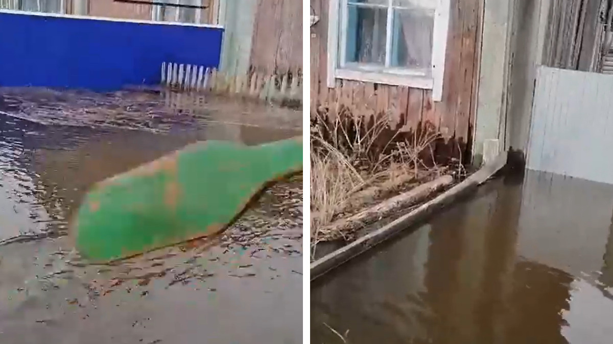 «Четыре дома были отрезаны»: видео, как в селе Новосибирской области люди проплывают мимо жилья на лодках