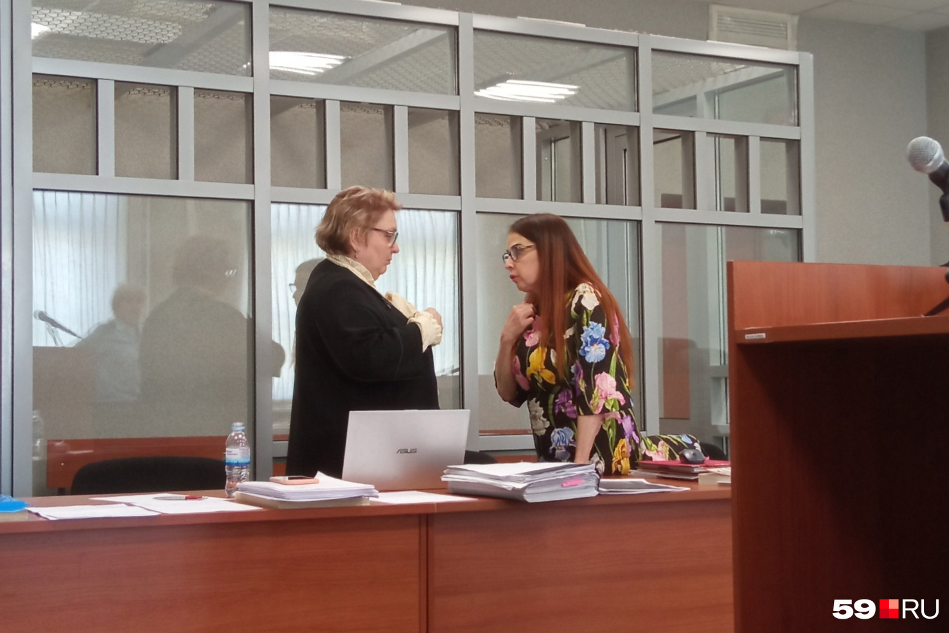 Елена Найданова и Елена Лопаева в зале суда